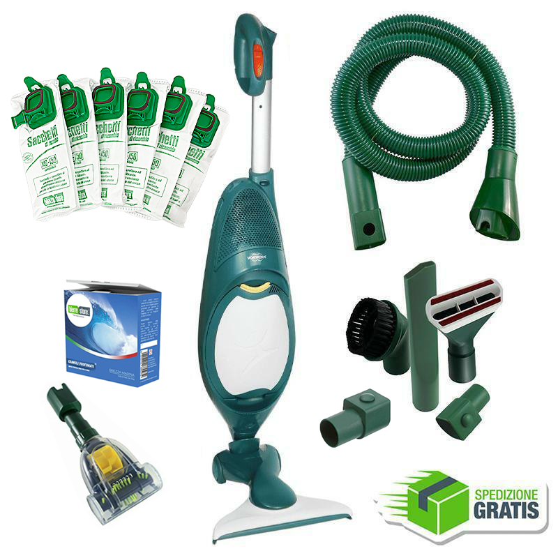 vorwerk aspirapolvere vorwerk folletto vk 140 rigenerato accessori + turbospazzola