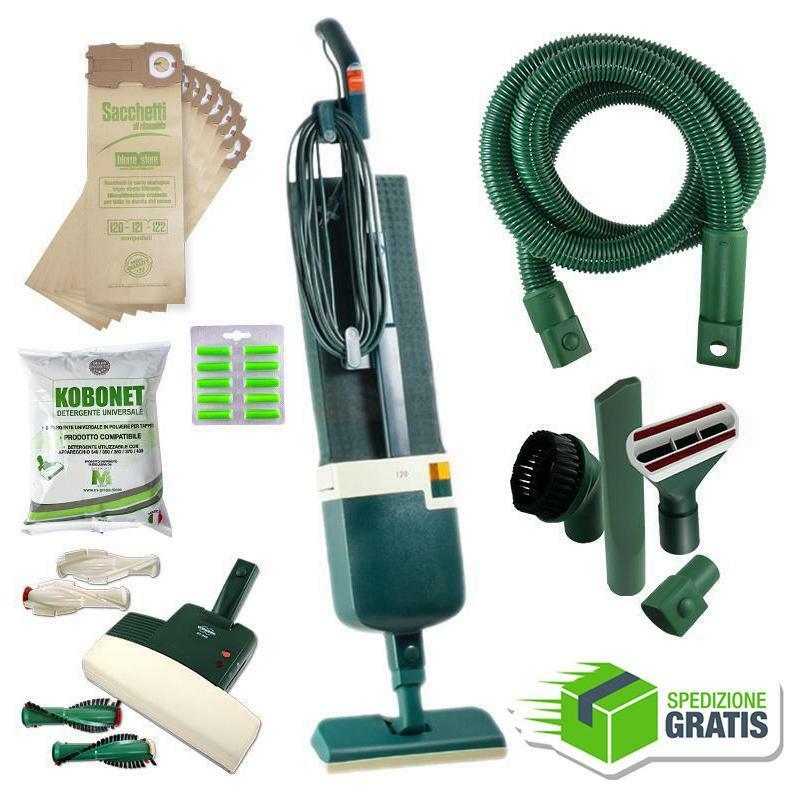 vorwerk aspirapolvere vorwerk folletto vk120 rigenerato kit accessori completo e battitappeto - foto 1