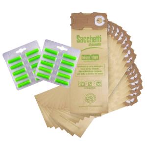 Sacchetti folletto vk 120 vk 121 vk 122 16pz + profumi compatibili