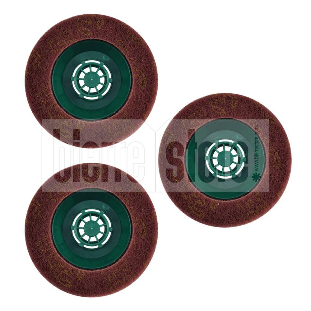 bierre store pad 3x spazzole abrasive ricambio lucidatrice folletto pl510 pl511 pl512 pulilux compatibile - foto 1