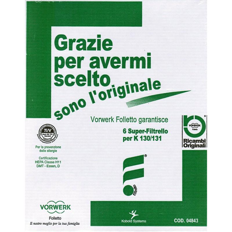 vorwerk sacchetti vk 131 vk 130 6 pz originali vorwerk dovina - foto 3