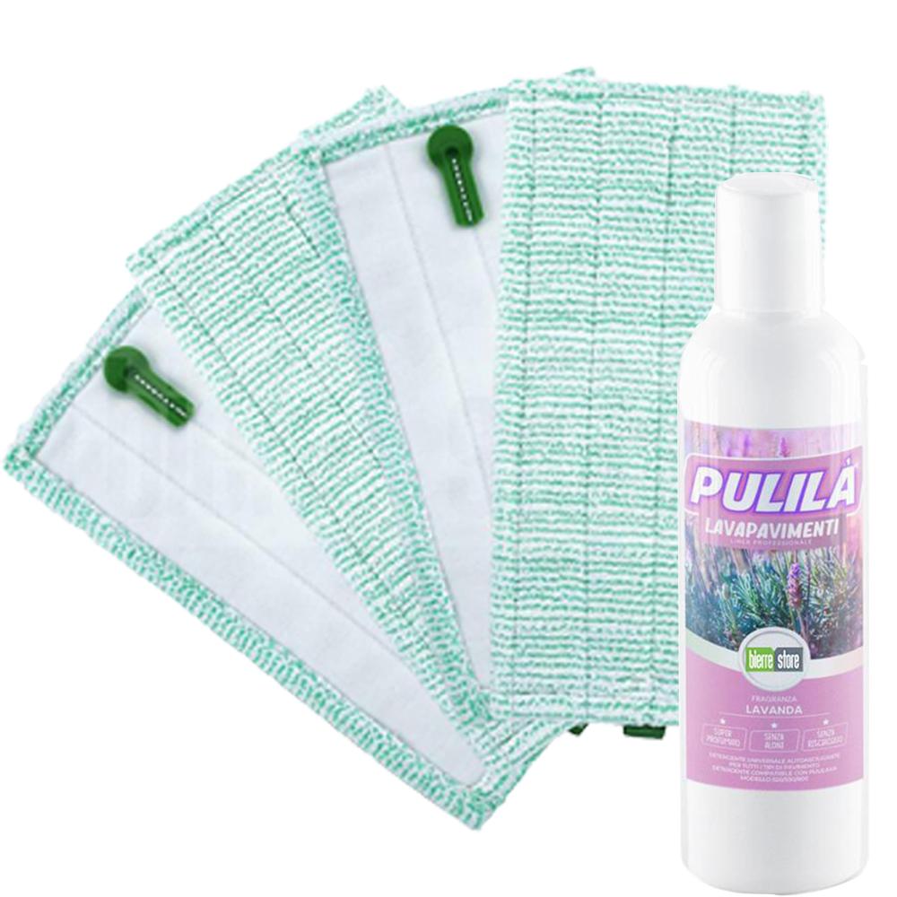 bierre store set 4 panni pulilava sp600 sp600 vk7s compatibile + detergente pulilà lavanda