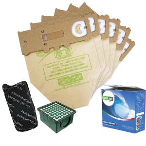 Kit sacchetti folletto vk 130 - 131 6 pz + granuli brezza marina + filtri compatibili