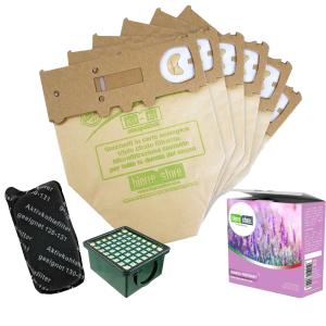 Kit sacchetti folletto vk 130 - 131 6 pz + granuli lavanda + filtri compatibili