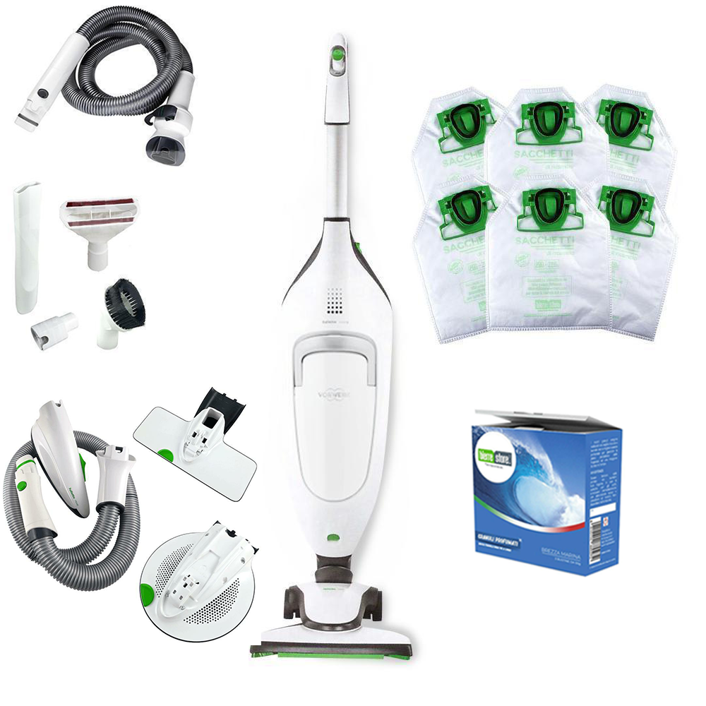 vorwerk folletto vk 220s rigenerato con spazzola hd65s + tubo + picchio e modulo materassi - foto 1